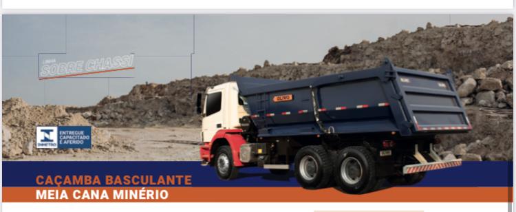 Caçamba sobre chassis mineração severa